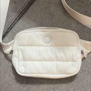 lululemon athletica Cream Quilted Crossbody Bag